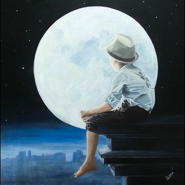 View to the moon 80x80